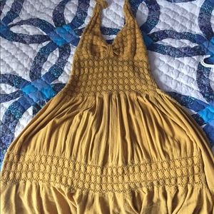 Mustard Yellow halter top dress.